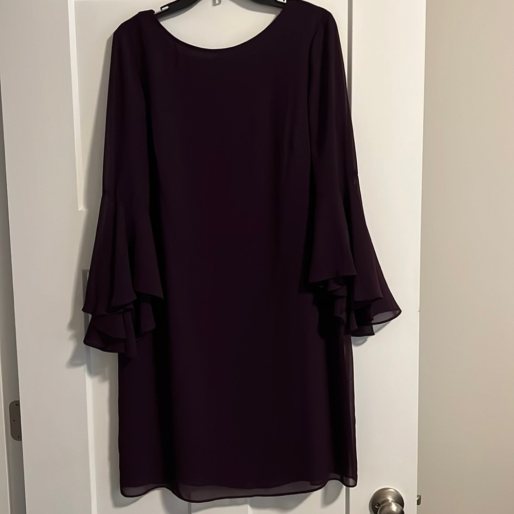 Dark Purple Long Sleeve Dress